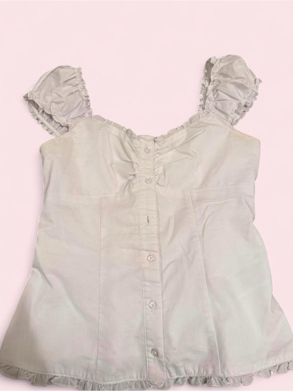 Hollister White Babydoll Blouse